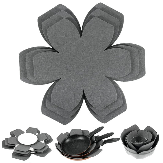 Pot and Pan Protectors 12pcs Dividers Pads Stacking Pan Protectors Pan Separators Pads for Protecting Separating Pots and Pans Peaceful Pleasures Health and Wellness