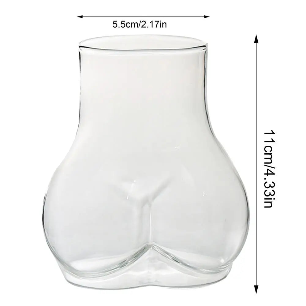 450ml Funny Butt Glass Cup | Borosilicate Novelty Drinkware
