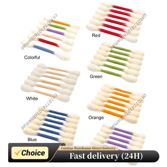 6 Pack Durable Felt Cat Kicker Toy Giant Cotton Swab Shape Interactive Kitten Teething Rope Chew Toy for Indoor Cats Accessory Peaceful Pleasures Health and Wellness