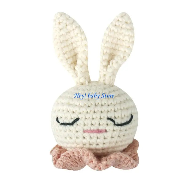 Crochet Rabbit Pacifier Chain Clip Baby Teething Toy DIY