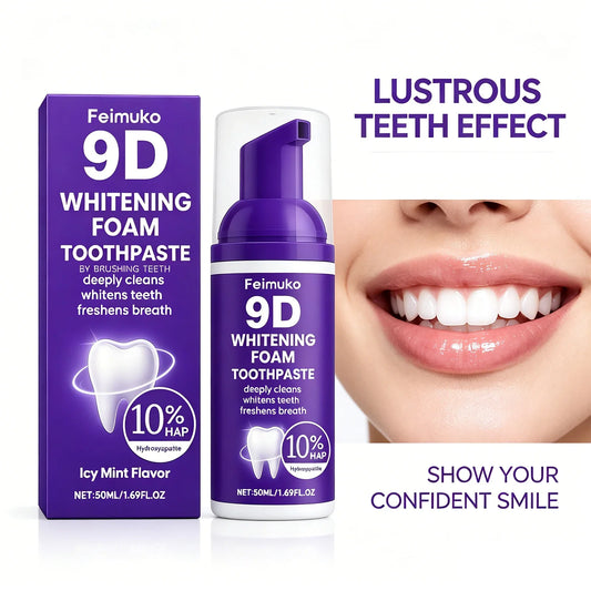 9D Whitening Foam Toothpaste | 10% Hydroxyapatite | 50ml Whitening Foam Toothpaste Oasis Select