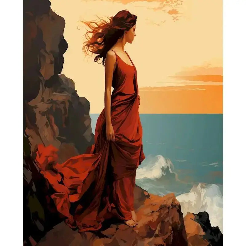 Paint by Number Girl Figure Kit – DIY Canvas Art & Home Decor