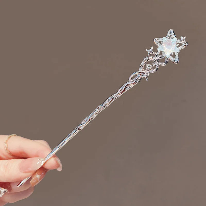 Moonlight Stone Hairpin New Chinese Modern Simple Hairpin Headpiece Peaceful Pleasures Health and Wellness