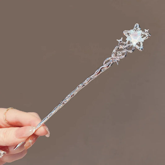 Moonlight Stone Hairpin New Chinese Modern Simple Hairpin Headpiece Peaceful Pleasures Health and Wellness
