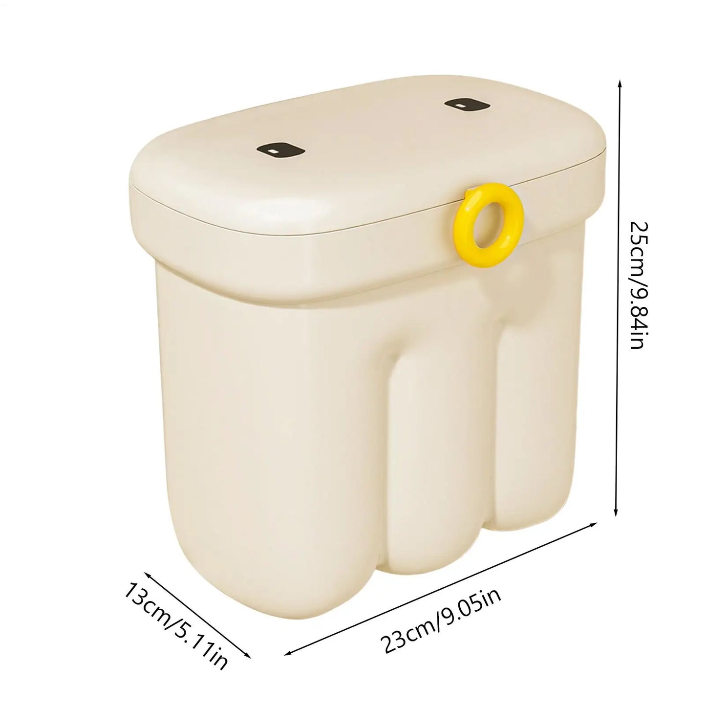 Wall-Mount Kitchen Waste Bin with Lid | Countertop Compost Bin Wall Mount Waste Bin Peaceful Pleasures Health and Wellness