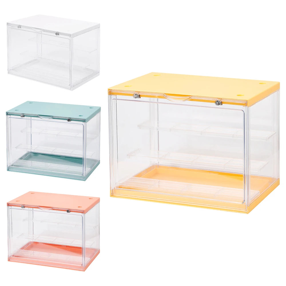 Blind Box Storage Display Rack, Bubble Mat Acrylic Doll Model Display Cabinet, Dustproof Doll Figurine Display Box Peaceful Pleasures Health and Wellness