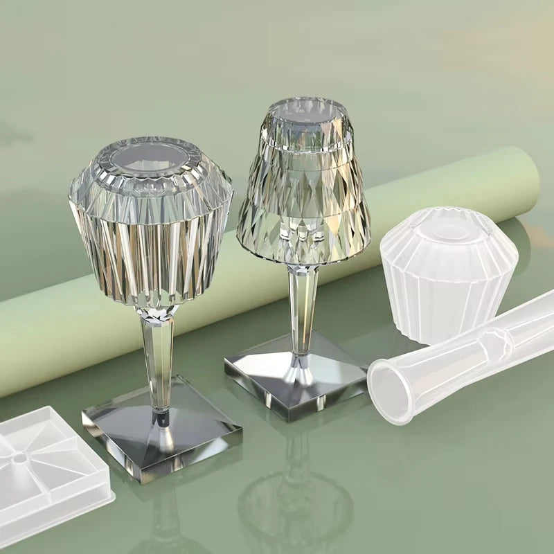 DIY Epoxy Resin Lamp Silicone Mold | Diamond Crystal Pattern