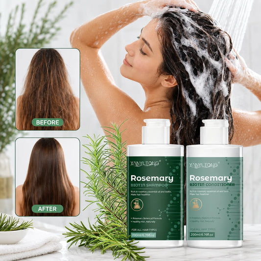 Rosemary shampoo and conditioner set – gentle cleansing, deep moisturizing, and softening effects. Peaceful Pleasures Health and Wellness Nourishing
