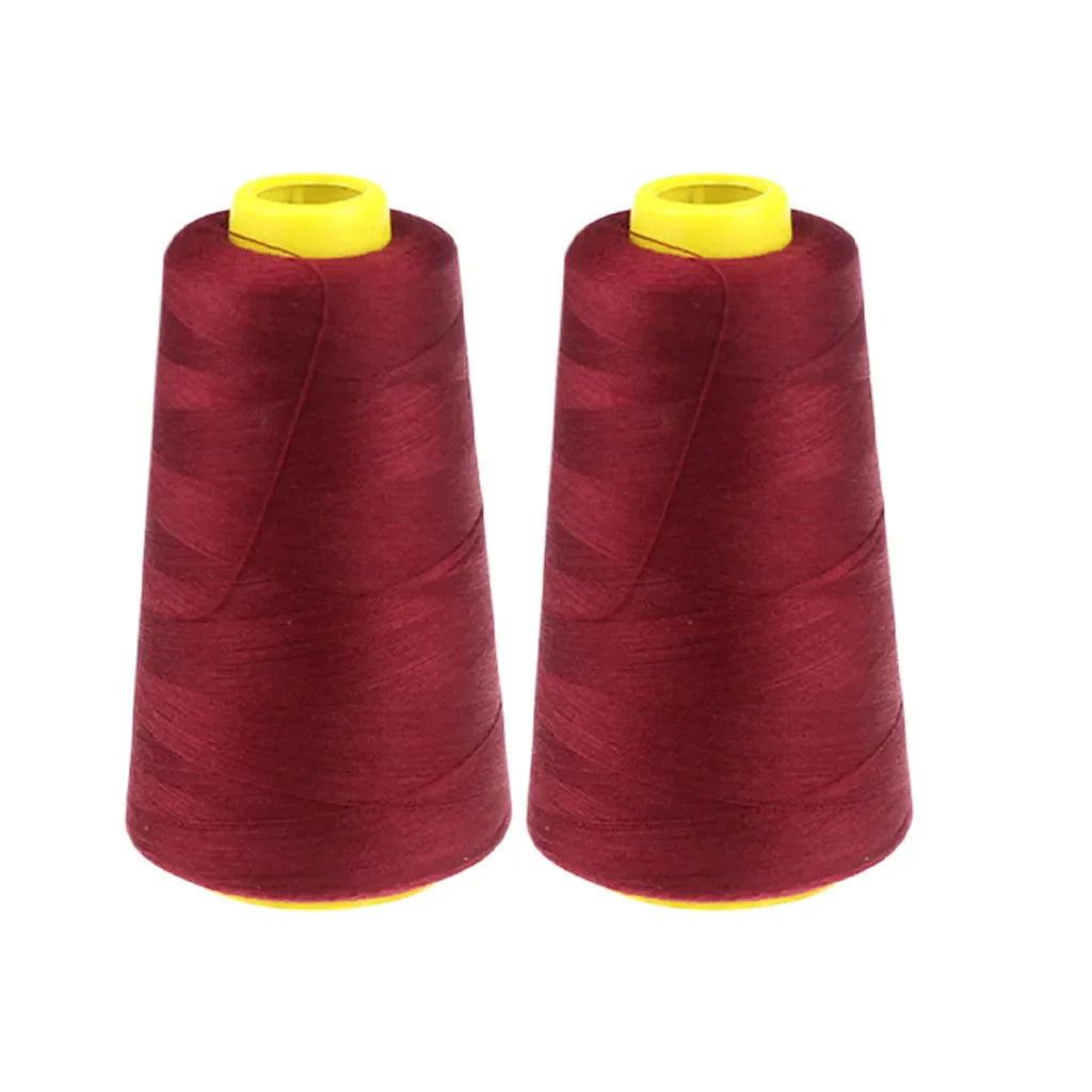 2-Pack Sewing Thread 2300 Yards Each – White & Black Polyester