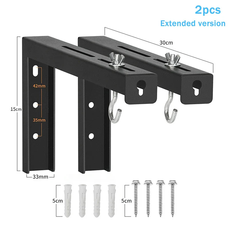Adjustable Projector Screen Wall Mount L-Bracket Hook Kit