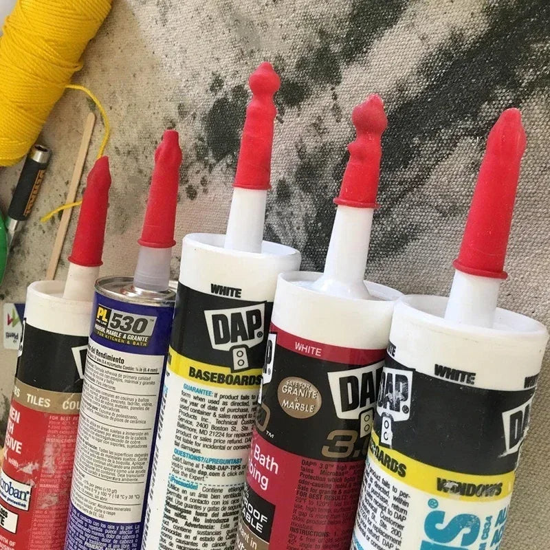 20Pcs/lot Red Caulking Gun Nozzles Cap Caulk Saving Cap Caulk Sealer Saver Open Caulking Tube For Sealing And Preserving Peaceful Pleasures Health and Wellness