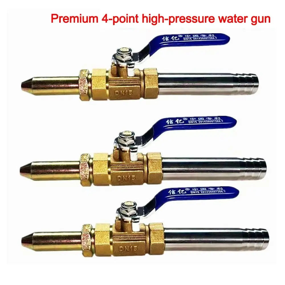 4-Point Copper High Pressure Spray Nozzle | Ball Valve Switch