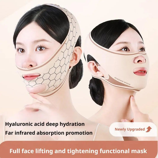 V-Line Chin Strap & Face Slimming Lifting Mask – Breathable Double Chin Reducer, Jawline Exerciser & Facial Contouring Strap Peaceful Pleasures Health and Wellness