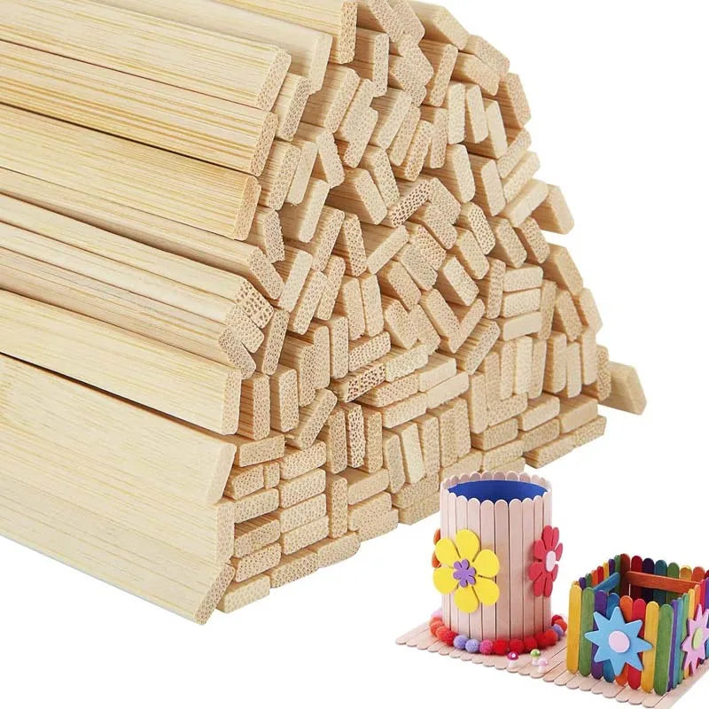 10-Pack Wide Flat Wooden Craft Sticks for DIY & Paint Projects