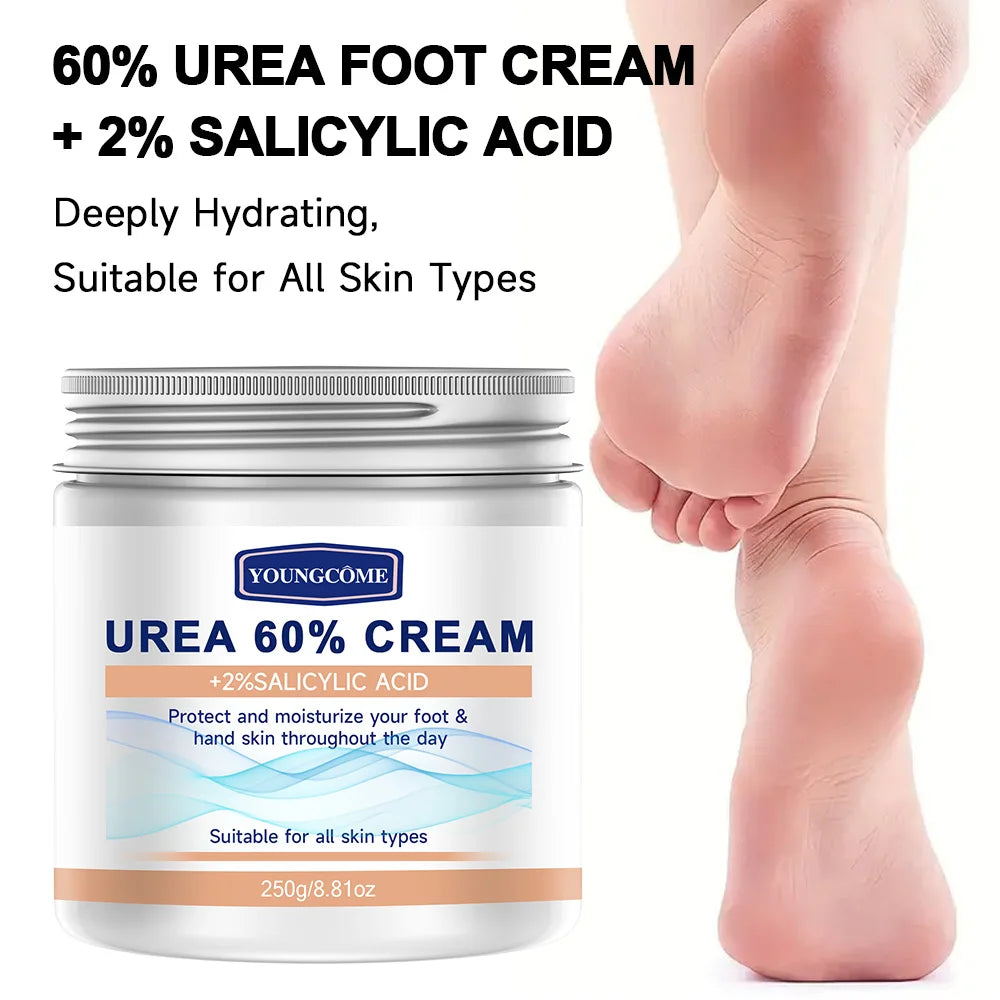 YOUNGCOME 250G Urea Cream with Salicylic Acid - Hydrating Hand Foot Cream for Dry Skin Care All Day 8.81OZ Peaceful Pleasures Health and Wellness