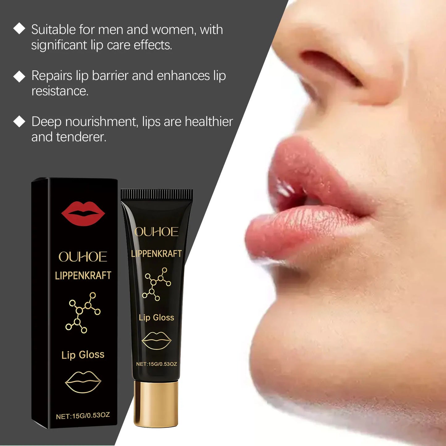 Ouhoe Plumping Lip Gloss | Anti-Wrinkle Nourishing Treatment