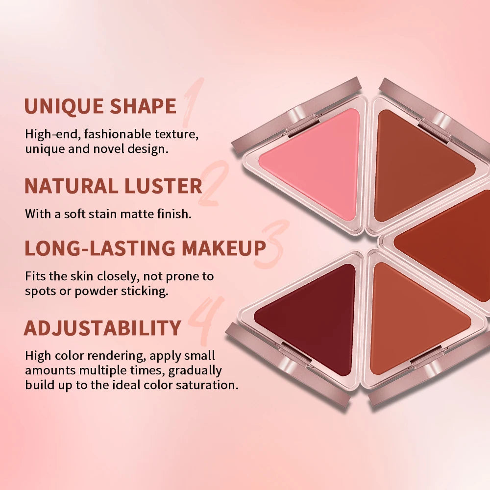 Higher Standard Satin Matte Cream Blush Long-Lasting Makeup Blush Brightening Low Saturation Shrinking and Expanding Natural Peaceful Pleasures Health and Wellness
