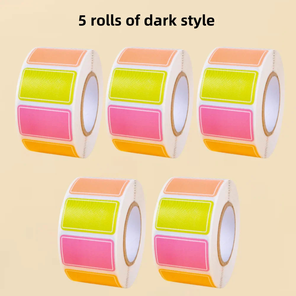 500 Waterproof Color-Coding Removable Labels for Organization