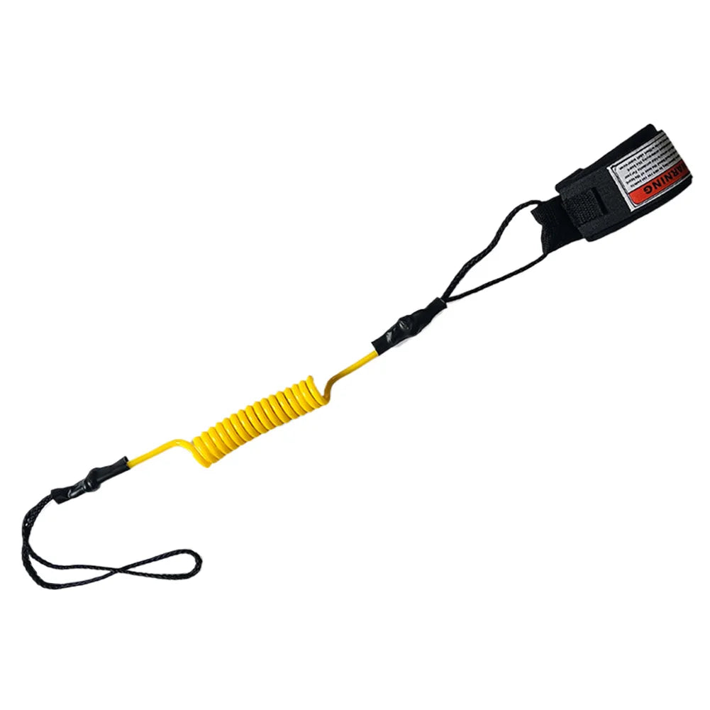 Premium TPU Coiled Bodyboard Leash – Ankle Strap for SUP Peaceful Pleasures Health and Wellness Yellow france
