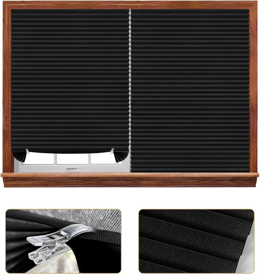Self-Adhesive Pleated Window Blinds | No-Drill Folding Shades