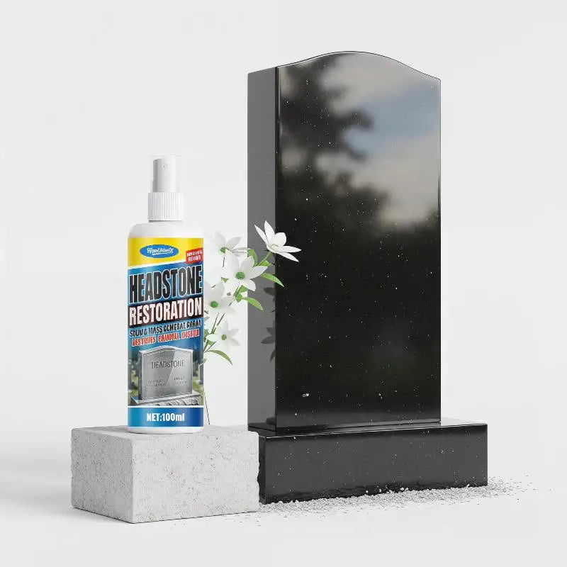 Headstone Restoration Spray – Moss & Stain Remover for Gravestones Stone Restoration Spray Peaceful Pleasures Health and Wellness