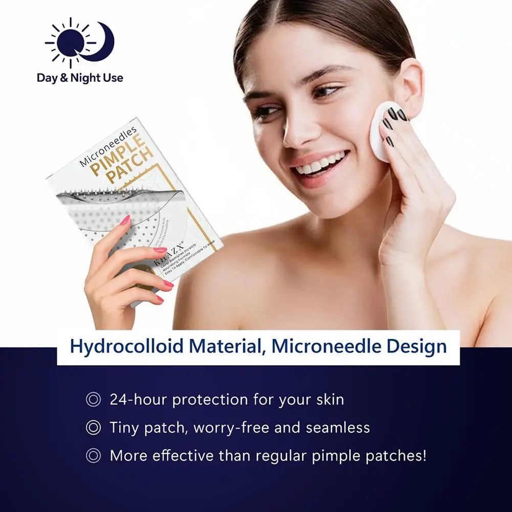 Hydrocolloid Micropoint Pimple Patches – 12/24 Invisible Acne Cover Patches with Micro Needles for Overnight Blemish Care Peaceful Pleasures Health and Wellness