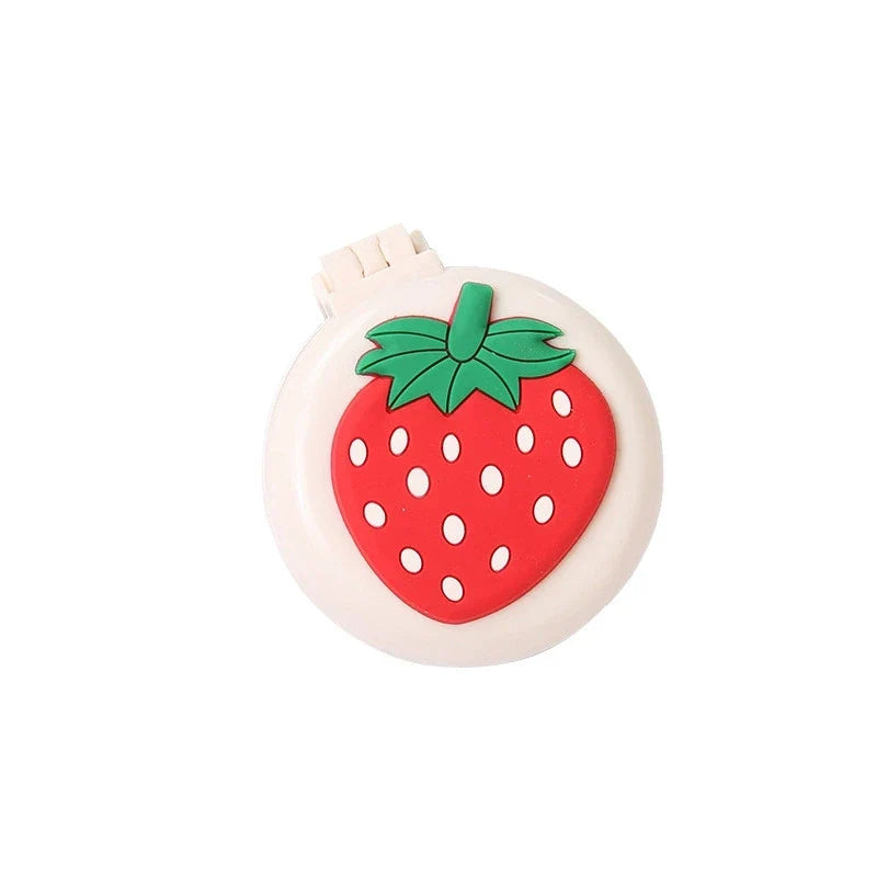 2-in-1 Macaron Heart Folding Makeup Mirror & Airbag Comb