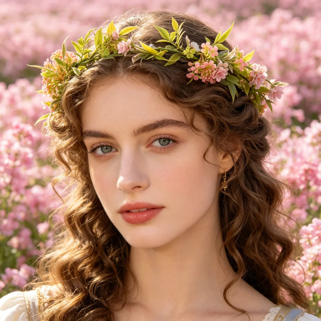 Bohemian Wreath Imitation Flower Hairband Women Fashion Wedding Hair