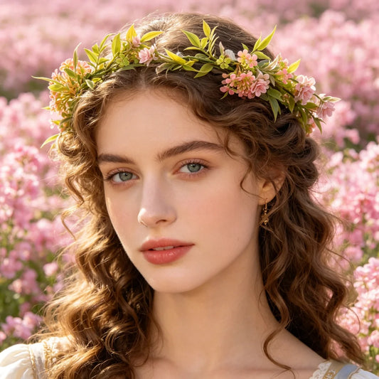 Bohemian Wreath Imitation Flower Hairband Women Fashion Wedding Hair Peaceful Pleasures Health and Wellness