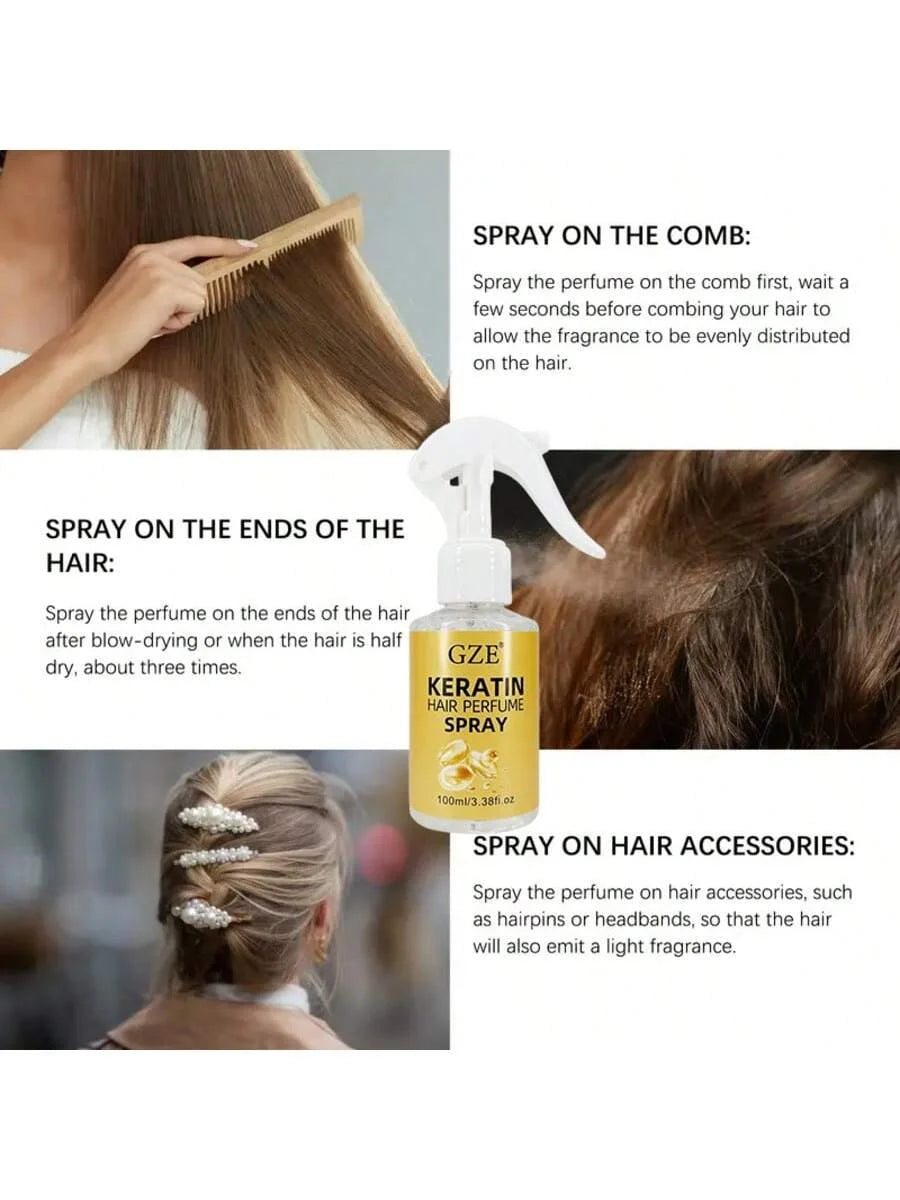 GZE Keratin Hair Perfume Spray – Moisturizing Silky Hair Mist