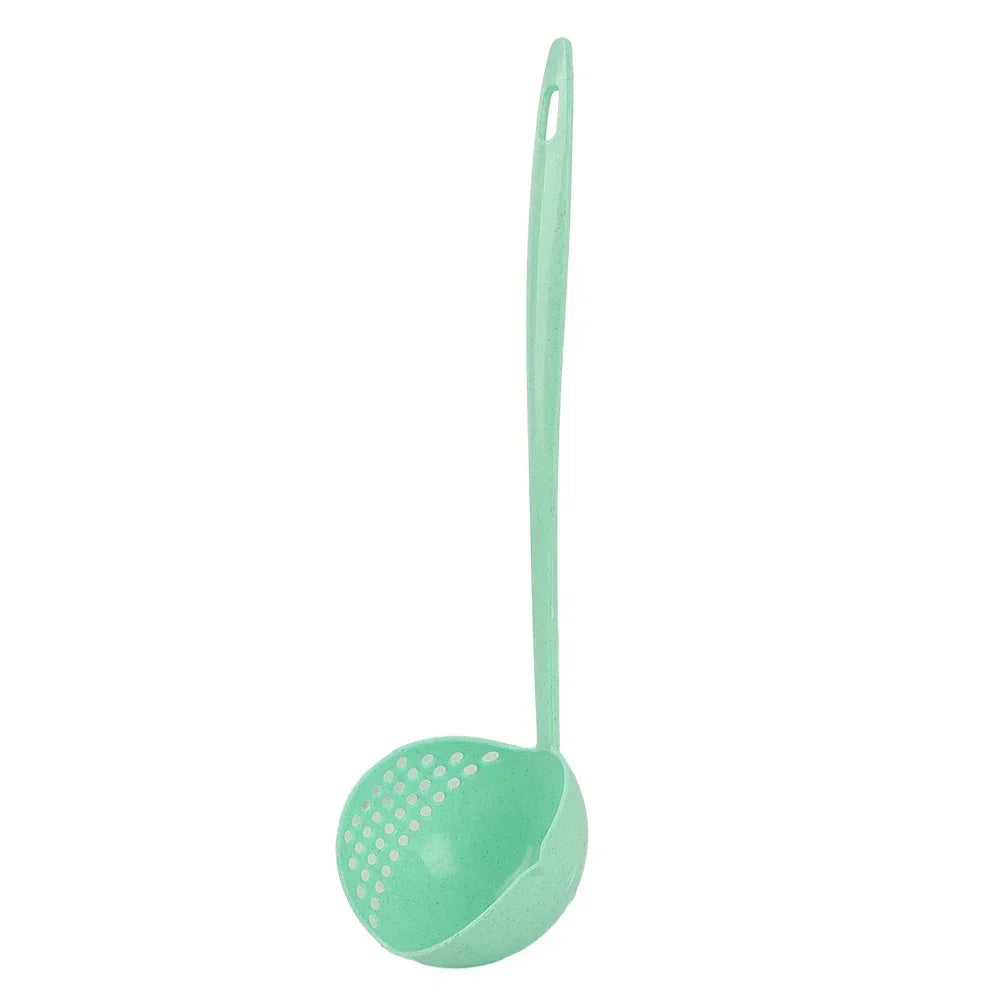2-in-1 Long Handle Strainer Soup Spoon | Wheat Straw Kitchen
