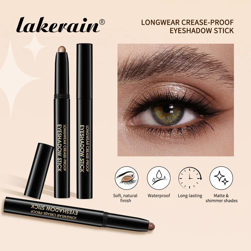 10-Color Longwear Eyeshadow Pencil Stick – Shimmer & Matte
