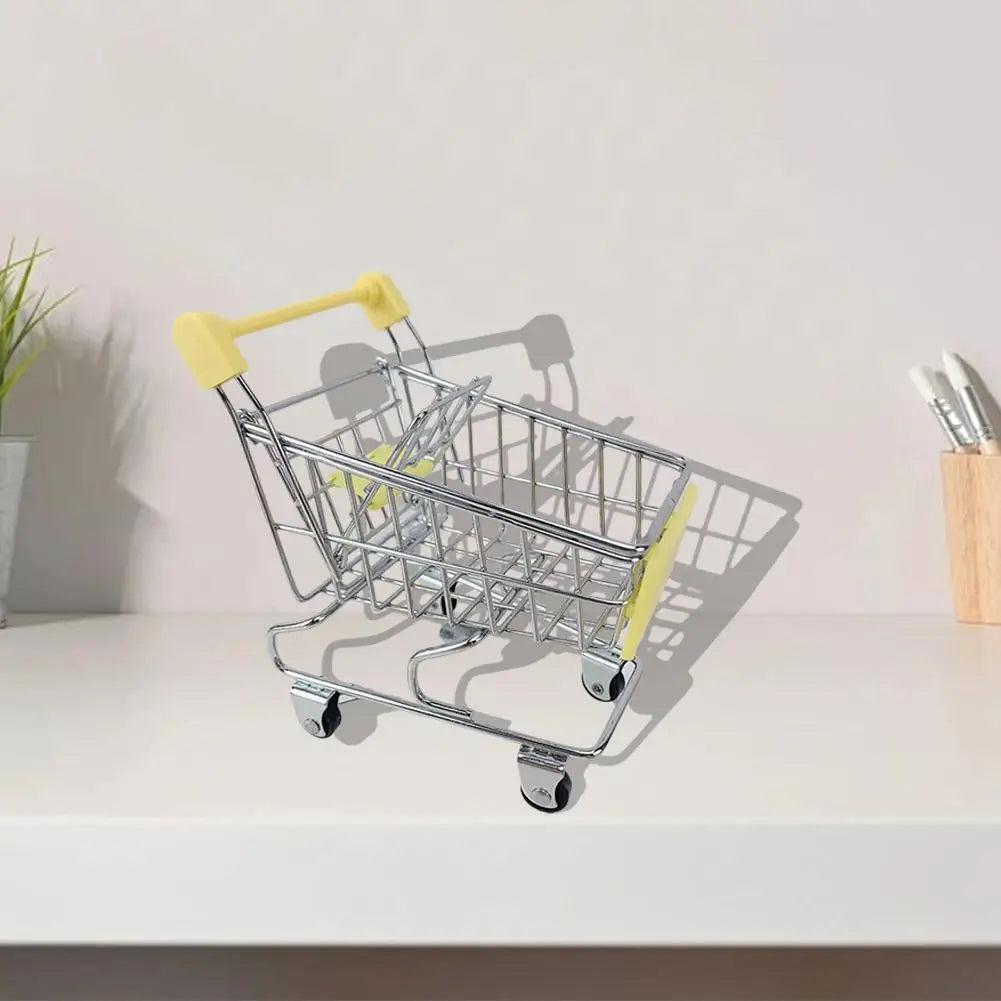Metal Mini Toy Shopping Cart Realistic Supermarket Pretend Play Kids