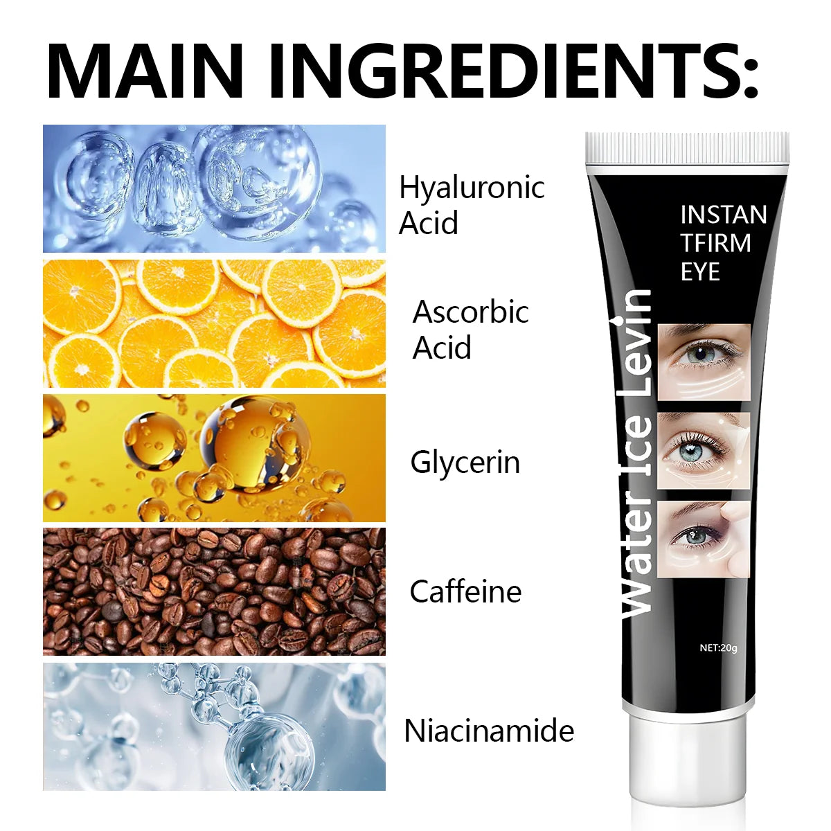 Instant Firming Eye Serum Stick | Brightening & Anti-Puffiness Eye Serum Stick Peaceful Pleasures Health and Wellness
