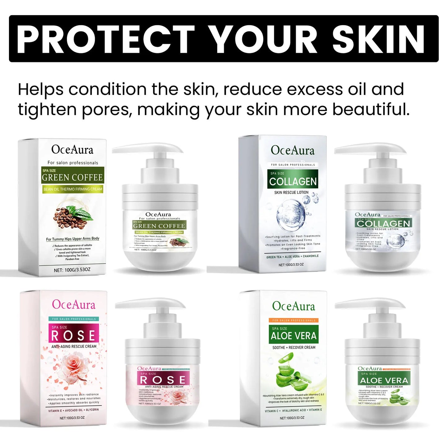 OceAura Retinol Anti-Aging Face & Body Moisturizer Cream 100g