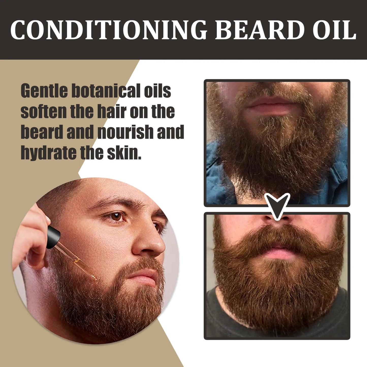 Beard Growth Oil Serum – Natural Jojoba & Argan Oil (30ml)