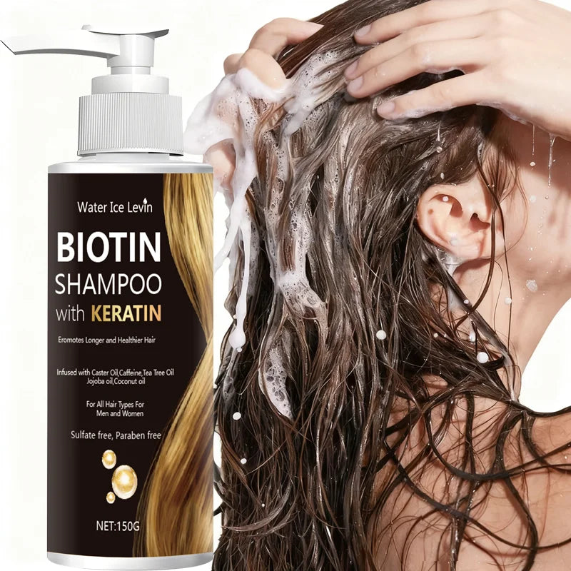 Biotin Keratin Shampoo | Jojoba & Coconut Oil – All Hair Types Biotin Keratin Shampoo Peaceful Pleasures Health and Wellness