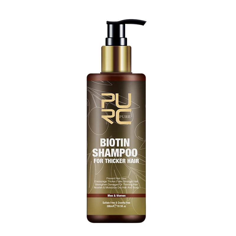 Biotin Prevent Hair Loss Shampoo And Conditioner Growth Oil Treatment For Hair Fast Regrowth Care Beard Hair Beauty Health Care Peaceful Pleasures Health and Wellness 300ml Shampoo Russian Federation