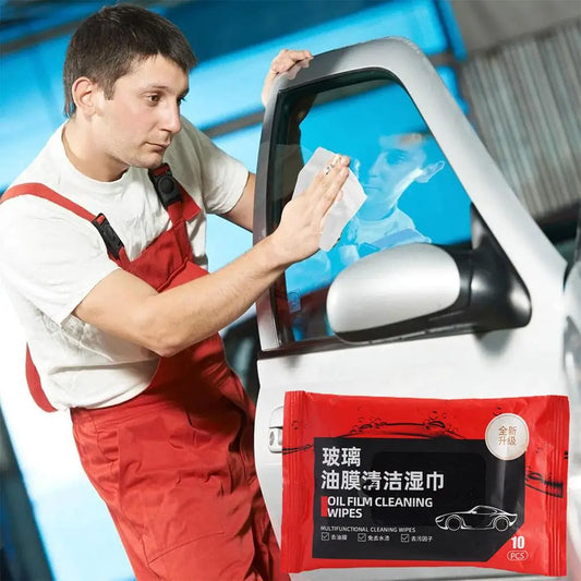 Car glass oil film remover Windshield Glass Cleaner Car Glass Cleaner Wipes Compact Portable Dusting Wipes for Cars Peaceful Pleasures Health and Wellness