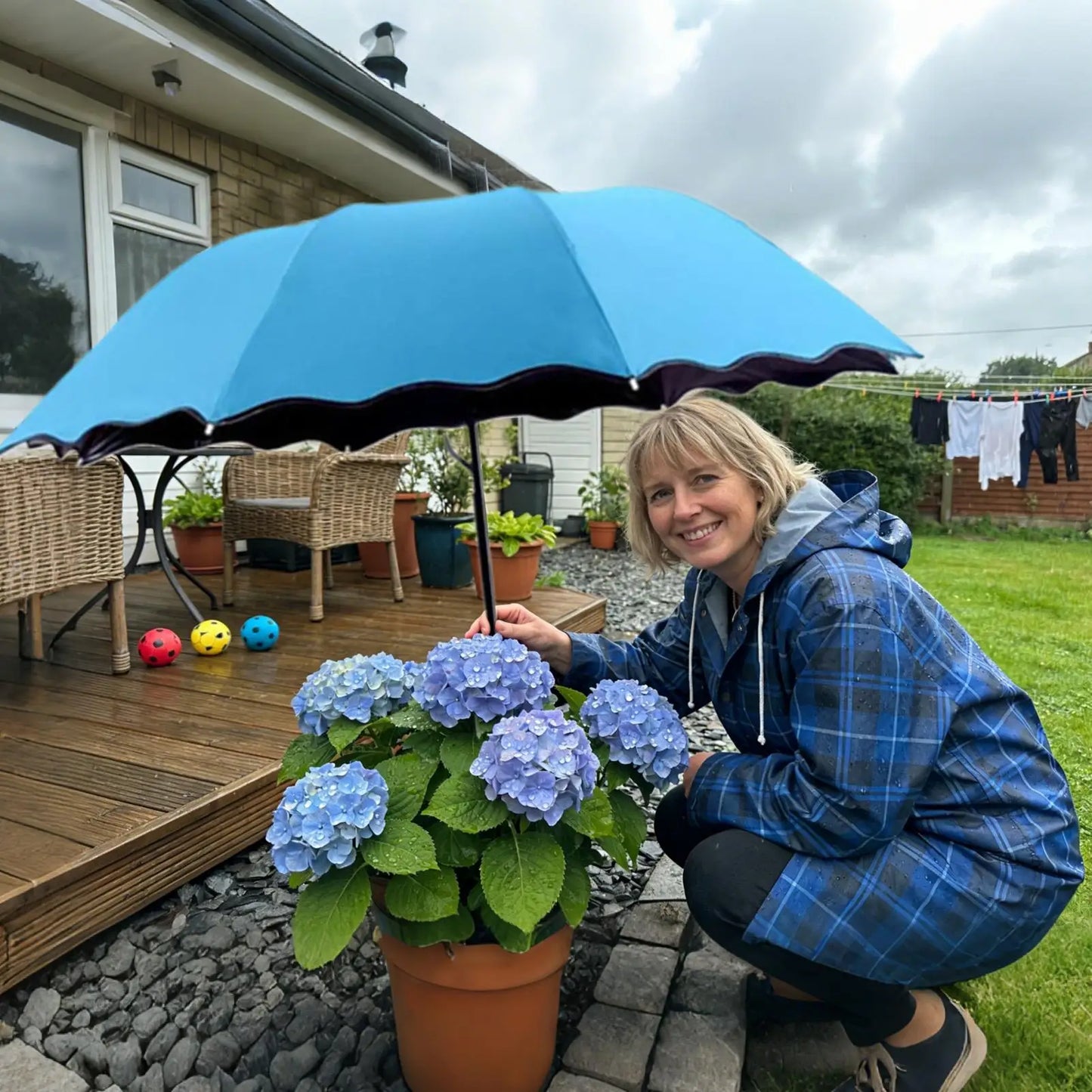 Plant Shade Umbrella with Metal Stake | UV & Rain Protection