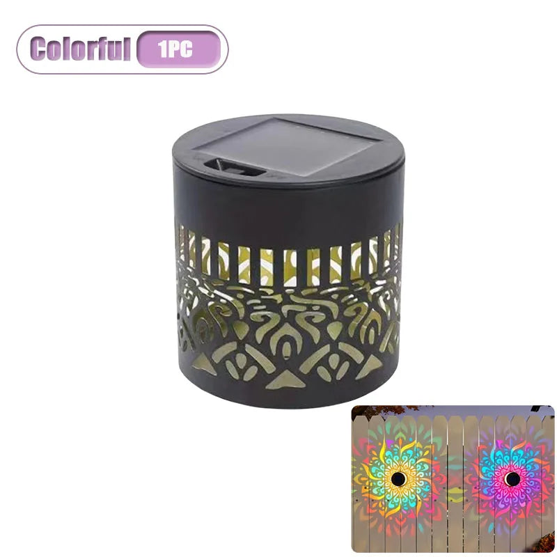 Solar Mandala Sunflower Wall Lamp – Outdoor Fence Garden Light