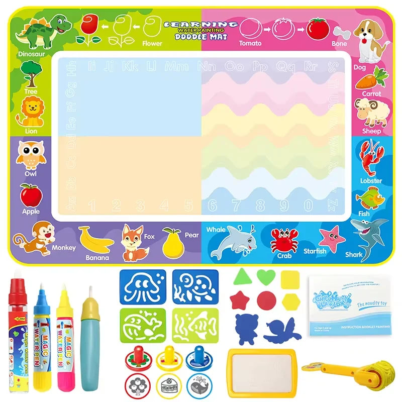 Coolplay Water Doodle Mat Coloring Drawing Reusable Magic Pens