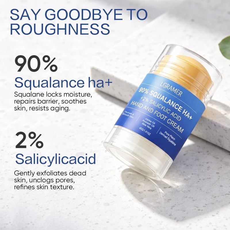 Squalane & Salicylic Acid Hand & Foot Cream for Dry Skin