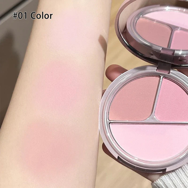 ARTVALUE Matte Blush Palette – 3-Color Cheek Tint & Contour