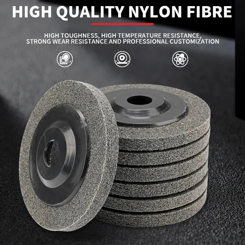 5-inch Nylon Fiber Polishing Wheel Suitable Metal Rust Removal