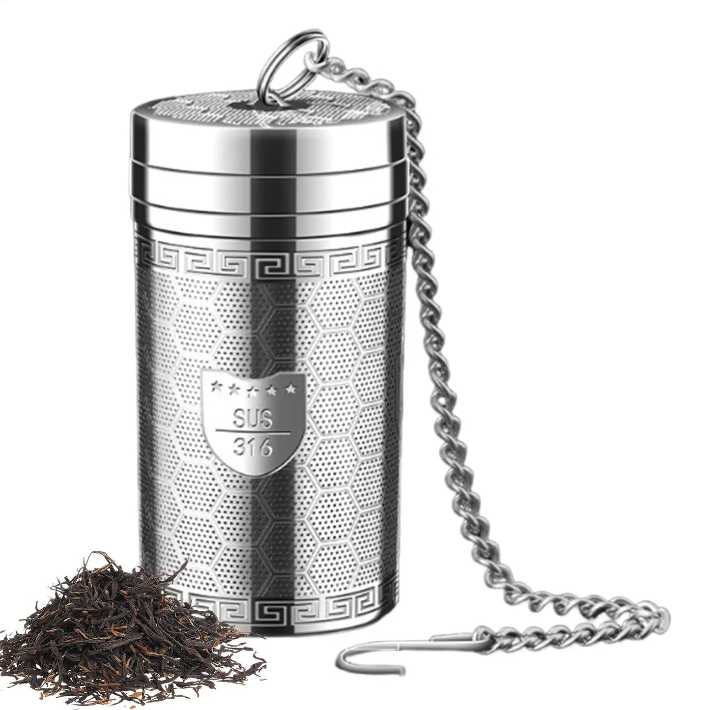 Stainless Steel Tea Infuser – Extra Fine Mesh & Chain Hook