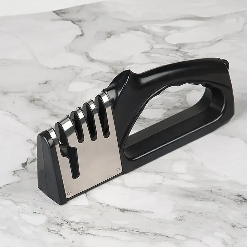 Kitchen 4 Segment Knife Sharpener Multifunctional Portable Non-slip Base Knife Sharpener Household Kitchen Gadgets Accessories Peaceful Pleasures Health and Wellness
