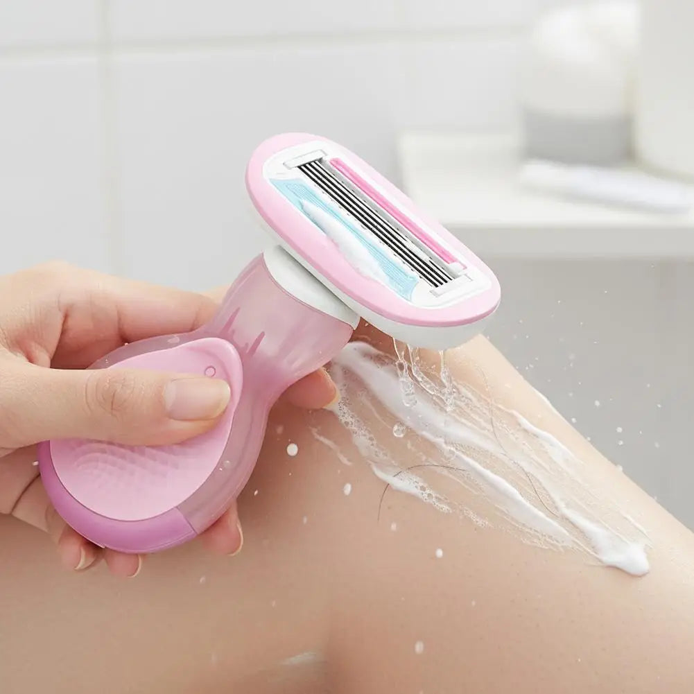 Portable Women Razor for Travel Face Leg Bikini Body Hair Shaving With Protective Net Blade Lady Manual Shaver Set Peaceful Pleasures Health and Wellness