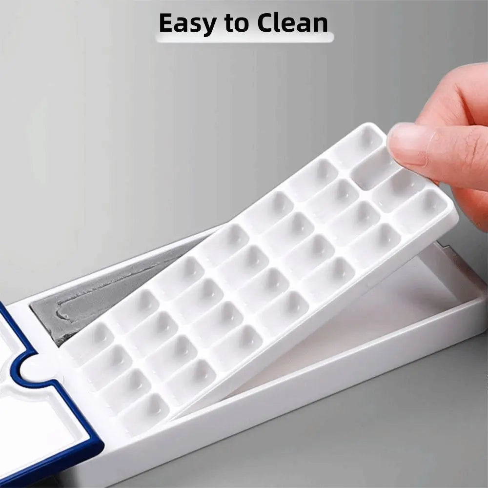 360 Degree Rotatable Watercolor Palette Detachable 28 Grids Paint Box Moisturizing Empty Solid Watercolor Storage Box Peaceful Pleasures Health and Wellness