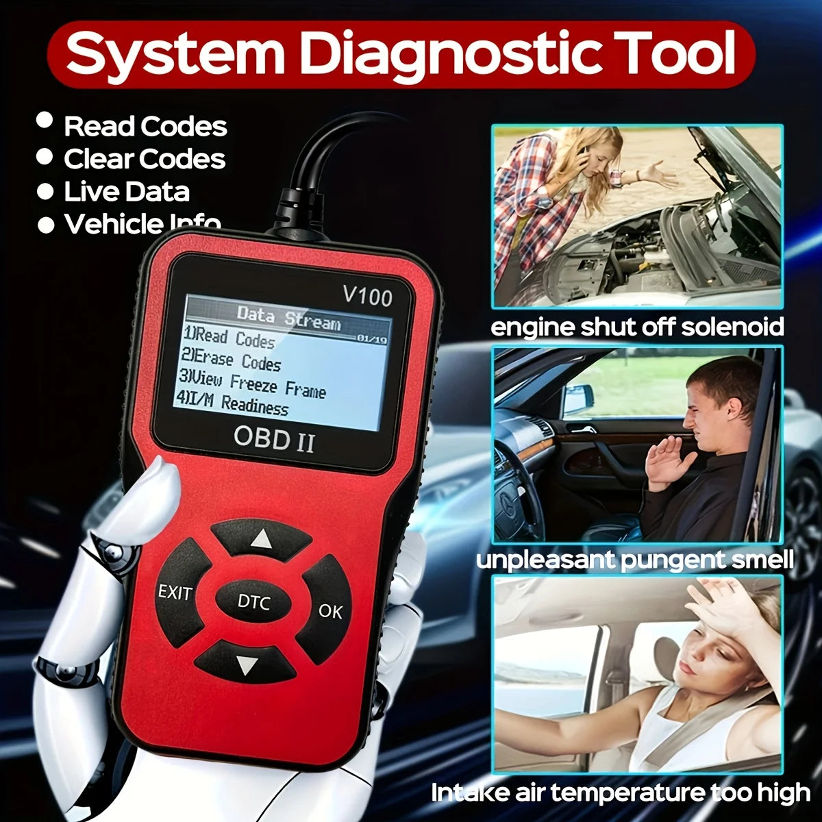 2025 New V100 Obd Ii Diagnostic Tool - Accurate Power Mode, USB Connection, Real-Time Data Stream, Battery Voltage Monitoring, Easy Decoding, Suitable for All Vehicle Models, Car Diagnostics | Intuitive Interface | Strong Peaceful Pleasures Health and Wellness